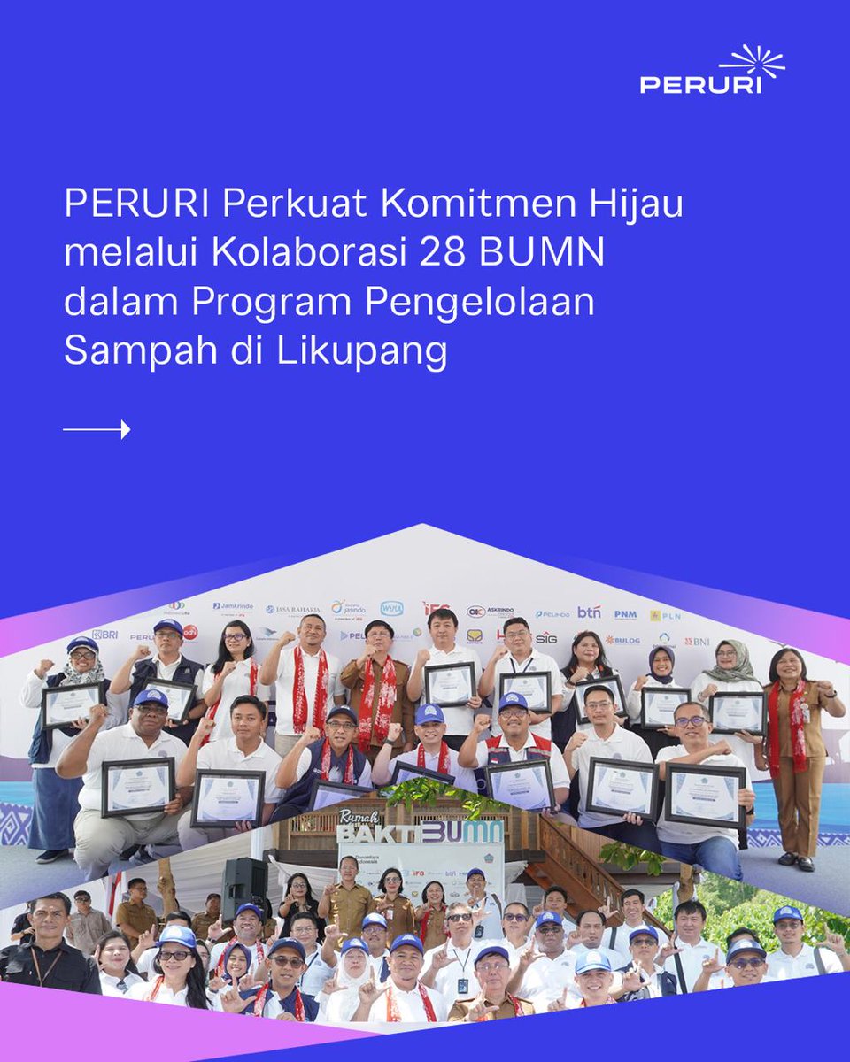 RorenWijaya's tweet photo. PERURI dan 28 BUMN lainnya membangun sistem pengelolaan sampah berkelanjutan melalui Program Kolaborasi Olah Sampah. 

#PerusahaanTeknologiHighSecurity #InnovationforASovereignFuture #KemajuanBerdaulat #InovasiKeamananTinggi #PeruriGovTechIndonesia
#TrusteeOfSovereignty https://t.co/5wMQEkOuGj