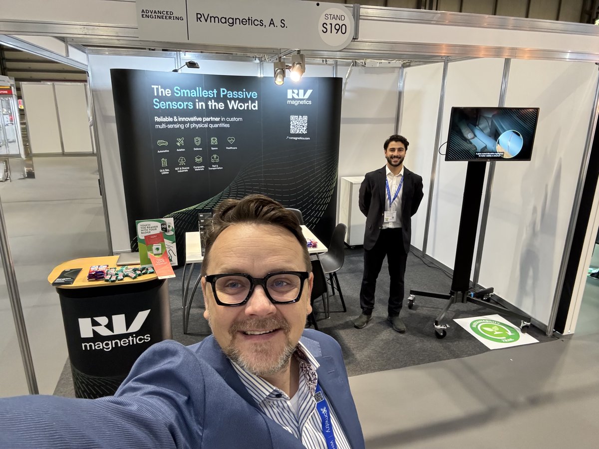 RVmagnetics's tweet image. 🚀 We’re live at #AdvancedEngineering UK in Birmingham! 🇬🇧
Meet Vladimir Marhefka & Tigran Hovhannisyan at Booth S190 — discover how our #microsensor tech is transforming the future of engineering.
Come 👋 and explore the next generation of smart sensing!
#AE2025 #RVmagnetics