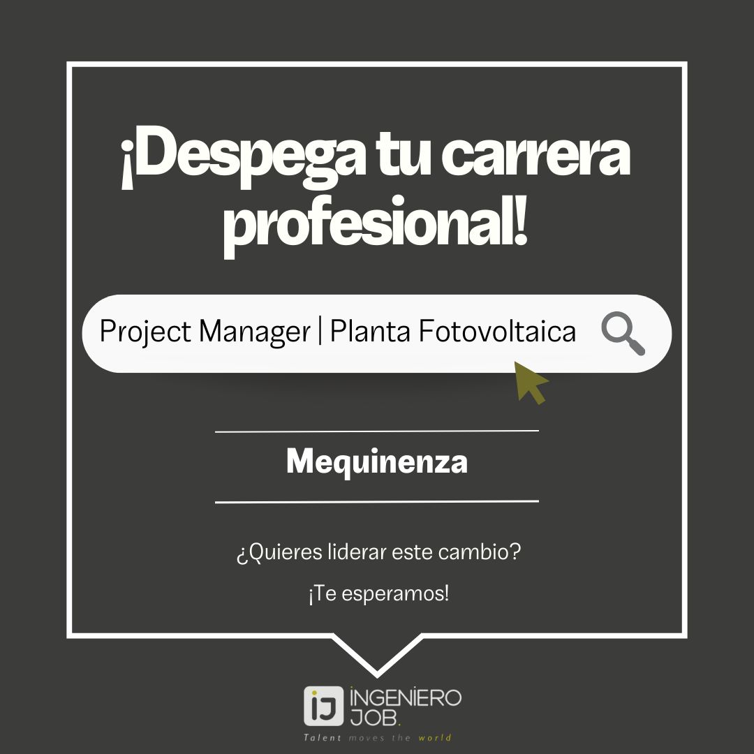 ¡Hola Ingenieros/as! 🌏

¿Buscas tu próxima oportunidad? 😜 Estamos seleccionando un Project Manager en una Planta Fotovoltaica para una empresa del sector energético en Mequinenza, Zaragoza.

¡Aplica ahora! 👉 ingenierojob.com/oferta/project…

#rrhh #talento #ingenierojob #empleo