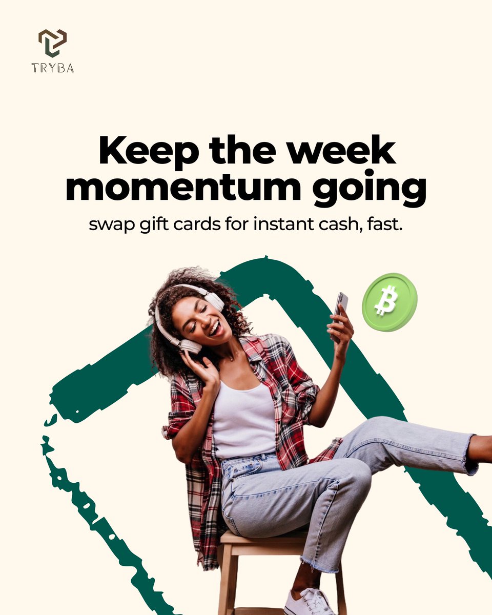 trybagc's tweet image. Keep your week flowing, your vibe glowing, and your wallet growing! 
Swap your gift cards for instant cash, fast, easy, and secure.