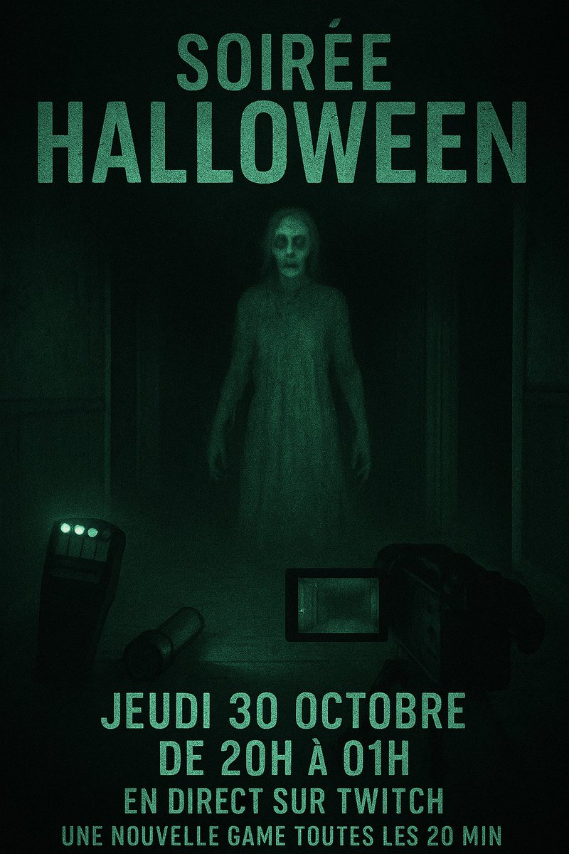 DrFouGame's tweet photo. @everyone
👻Rendez-vous demain soir pour une grande Soirée Halloween sur Twitch !👻
On jouera à Phasmophobia, et vous pouvez me rejoindre n'importe quand dans la soirée ! 
Pour participer : https://t.co/d3gkobutao
A demain ! 🎃
📺https://t.co/TvedI76VBP 
#stream #twitch #twitchtv https://t.co/X52AAkjYyu