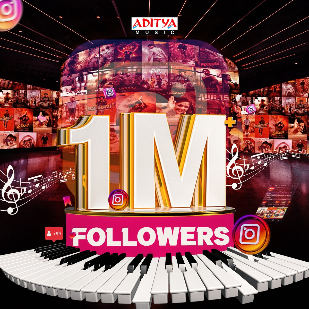adityamusic's tweet image. #AdityaMusic hits 1⃣ Million+ followers on Instagram 💥

- instagram.com/adityamusicind…

A huge THANK YOU to our amazing music family for your constant love and support ❤

Let’s keep the melodies going,🎶 only with #AdityaMusic 

#1MFollowers #InstagramFollowers @adityamusic