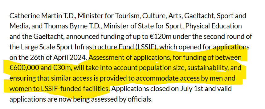 Just listening to <a href="/AislingHyland/">Aisling Hyland</a> on KFm be told numerous times by Clem Ryan that Kildare GAA are "doing Kildare LGFA and Kildare Camogie" a FAVOUR by letting them use Conleth's Park. 

Well let's look at what the Government said when they gave Kildare GAA €6million...