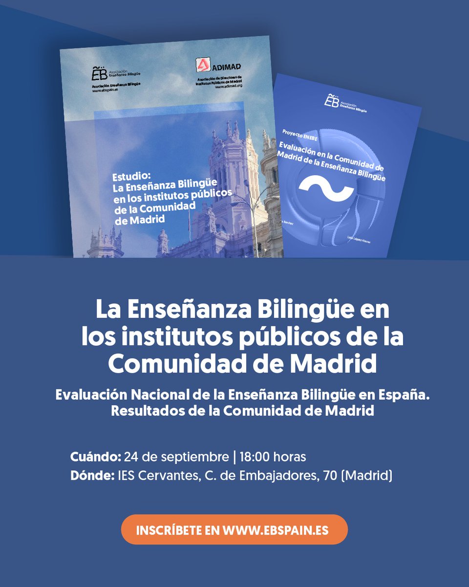 La enseñanza bilingüe en los institutos públicos de la Comunidad de Madrid ebspain.es/index.php/estu… a través de <a href="/Ens_bilingue/">Enseñanza Bilingüe</a> 
<a href="/Adimad2022/">Adimad Madrid</a>