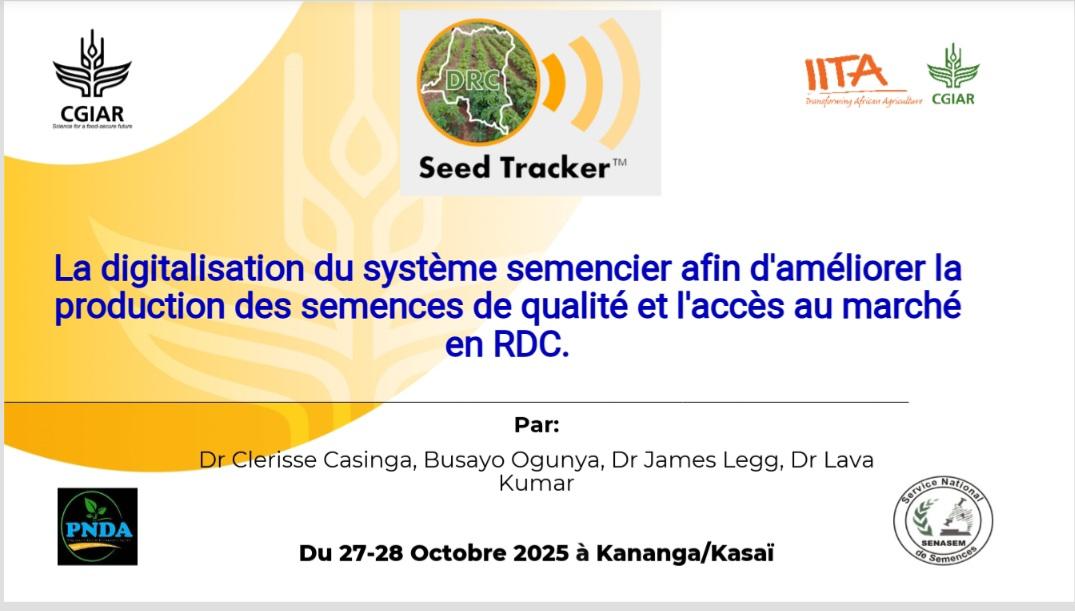 ClerisseC's tweet photo. 💥✊️📡🛰La revanche du sol sur le sous-sol ne se fera que par la Digitalisation Intégrale et Modernisation du systme semencier en RDC avec le soutient technique de l'@IITA_CGIAR grâce à ses Innovations technologies: @seedtracker
+ #AKILIMO = @ACAI_IITA + @plantvillage 🛰📡💥 https://t.co/Ilj1oHmI1E