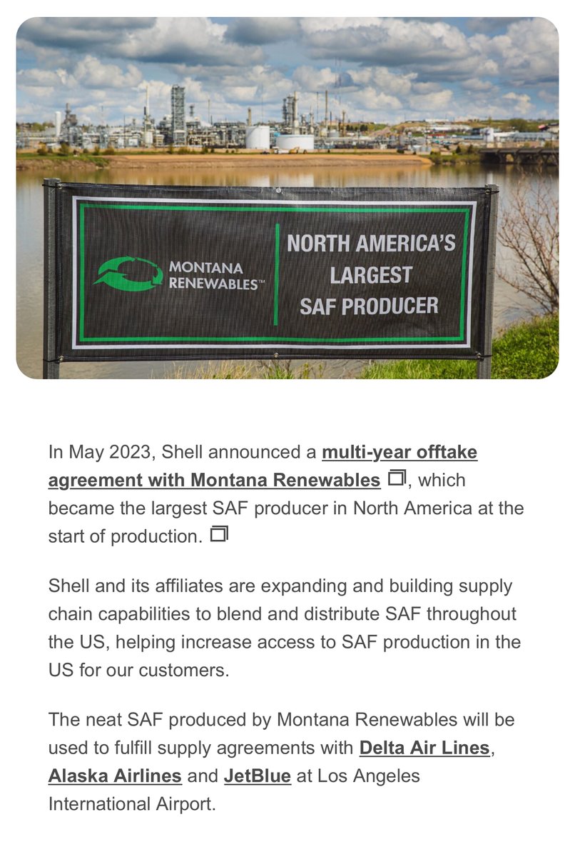 biofuelslaw's tweet image. ‼️Surprise tweet last night from Governor Newsom promoting #SAF. He didn’t mention Montana Renewables by name, but our #Montana-made #biofuel makes its way into California through our partnership with Shell.