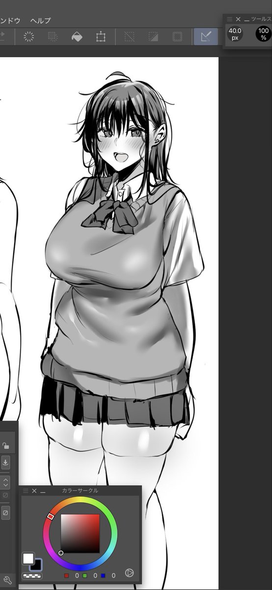 次回作のキャラデザ練ってます！
これから冬コミ用のネームって間に合うんか？？？