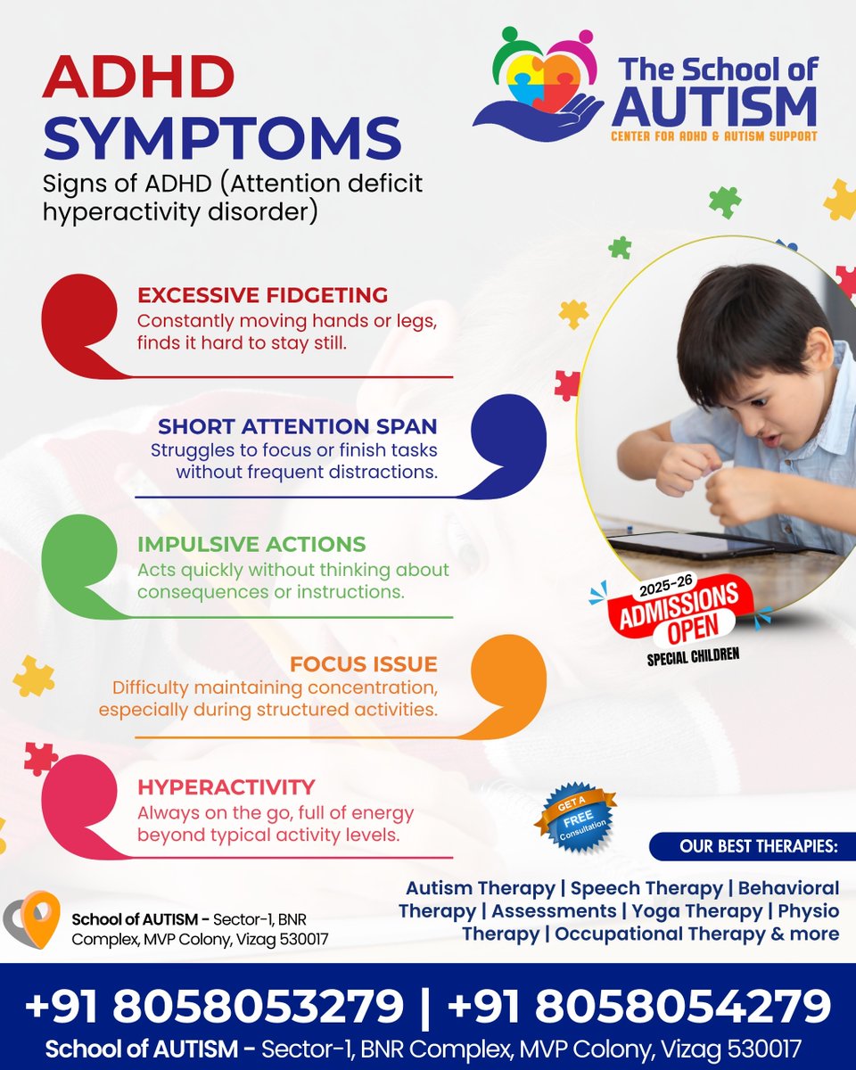 TheSchoolofAut2's tweet photo. At The School of AUTISM – Center for ADHD &amp; Autism Support, we help children build focus, confidence, and calm through personalized therapies and compassionate care. 💙

📞 +91 80580 53279 | +91 80580 54279

#ADHDAwareness #AutismSupport #SchoolOfAutism #ChildDevelopment https://t.co/kZCa0g0A00