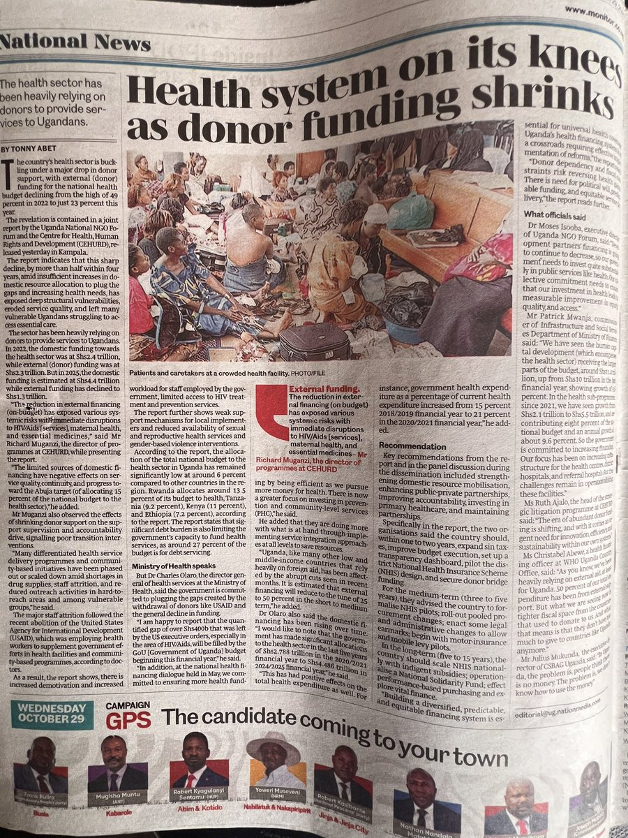 The state of our health sytem as captured in today’s monitor is not acceptable! We can do better as a country! It is a mockery to speak of protecting the gains in this state😢😢😢😢😢