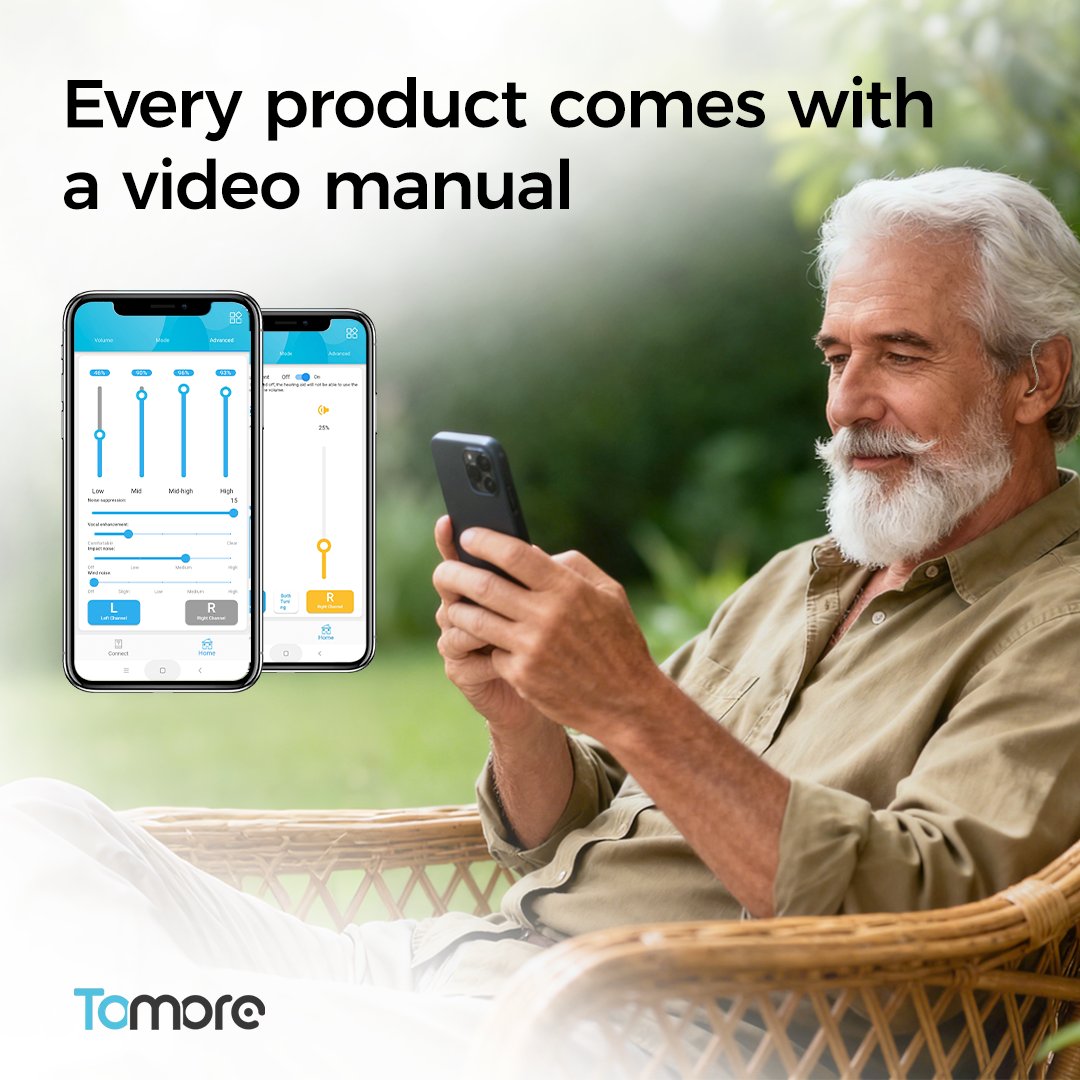 Tomore_Hearing's tweet image. You shouldn’t have to drive miles to fix a hearing aid.
At Tomore, hearing care comes to you.
🎥 Video setup guide
💬 Lifetime online support
🚚 Easy warranty &amp;amp; return
Because better hearing should be effortless.
🌐 tomore.net
#Tomore #HearingAids #OTChearingaids