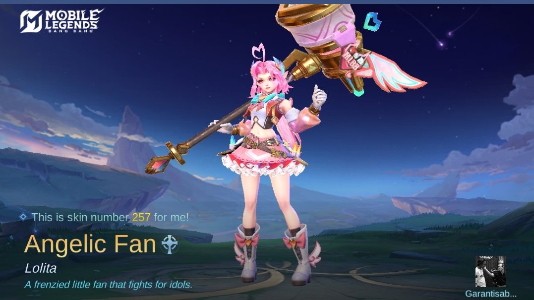 Lesterorista's tweet photo. I just obtained a new skin Angelic Fan in Mobile Legends: Bang Bang! Let's face off against the world's best MOBA players together! 
https://t.co/j9E6DKvCF8 https://t.co/wbcIAnkPbz