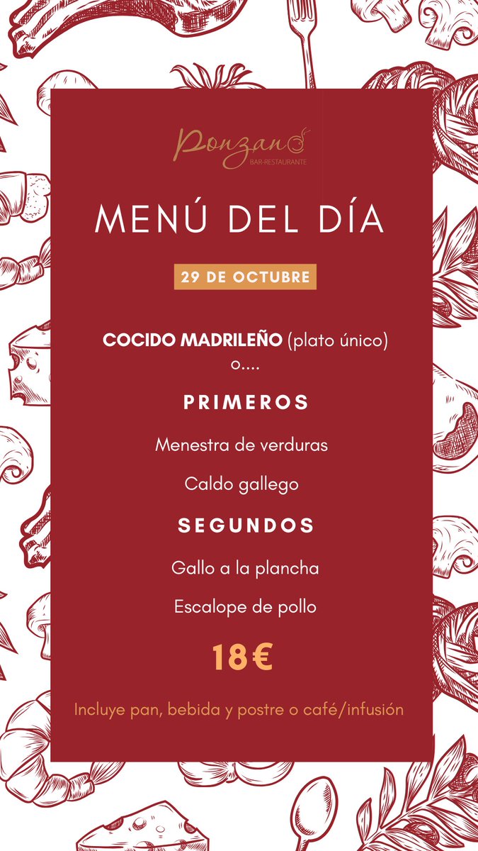 Sí, ¡claro que hay cocido hoy! Si nos lo pide el cielo a gritos. Y también caldito gallego de alternativa para quienes prefiráis plan más ligero.