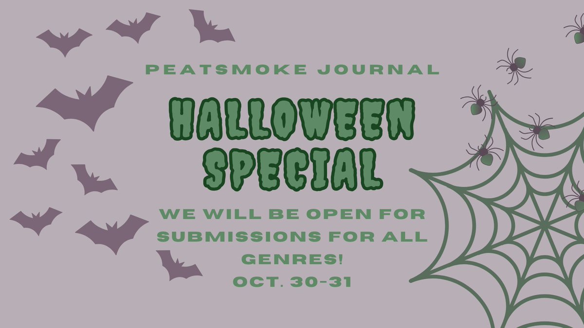 Not a trick, but rather a treat! We will be open for ALL genres October 30-31st!