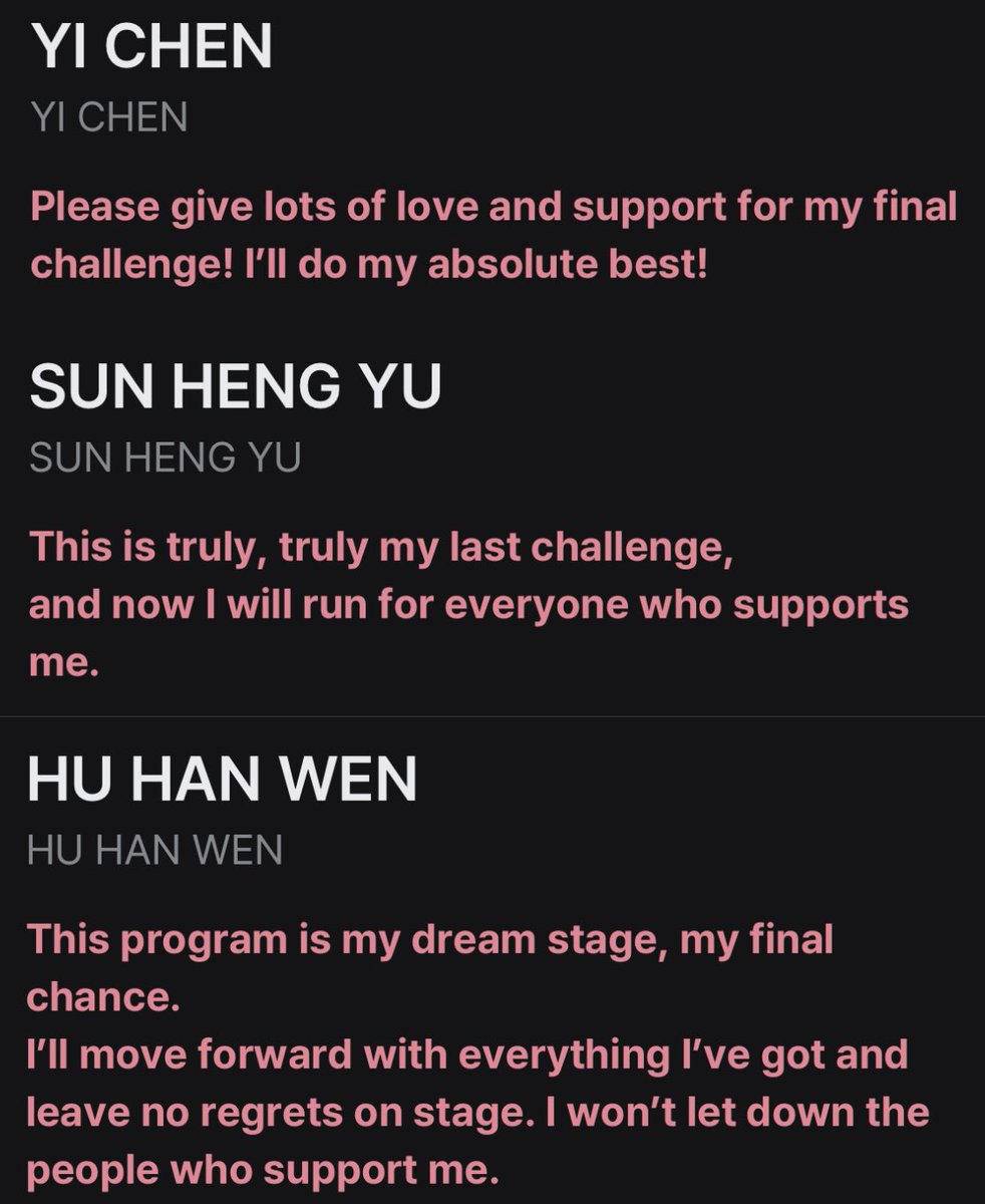 “final/last challenge” cuz these goats are going to debut😜