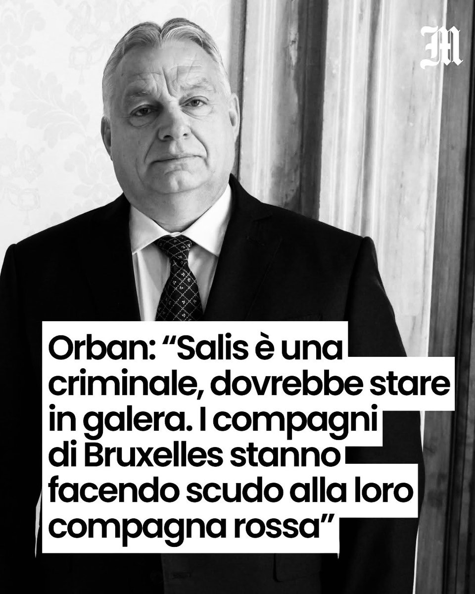 SalisIlaria's tweet image. Per l’ennesima volta, il ducetto magiaro dà prova di disconoscere i principi fondamentali di una vera democrazia.
Non spetta al potere politico condannare un imputato — tantomeno un avversario — al carcere: questo può essere solo il compito di un giudice imparziale e…
