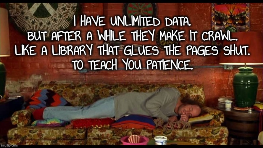 scruffydrones's tweet image. Manufactured Stagnation. Everything is fake and ghey.
#UnlimitedData #DataCap #Throttling #leARntowaiT #FairUse