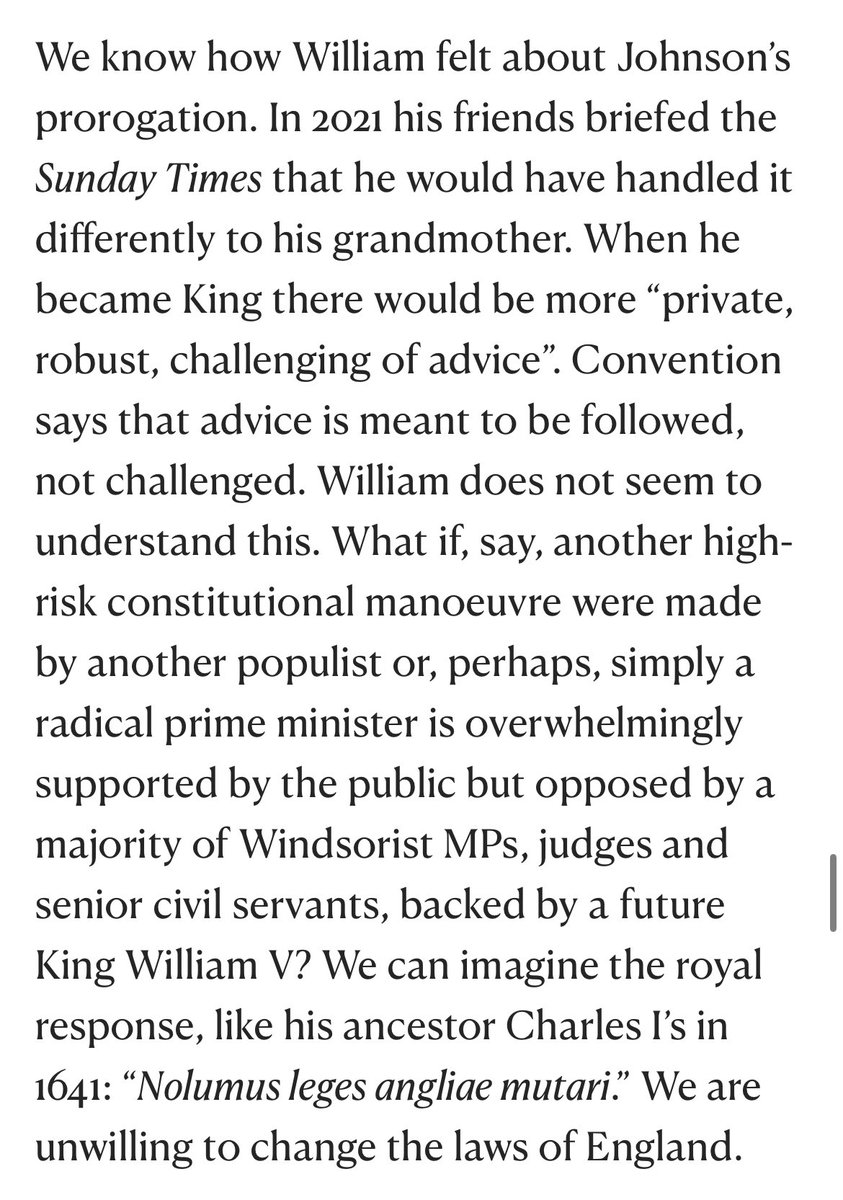 If I was, say, going to be part of a future radical, reforming, populist government with a mandate to smash convention and change the country I would not lazily assume that the Windsors are my friends