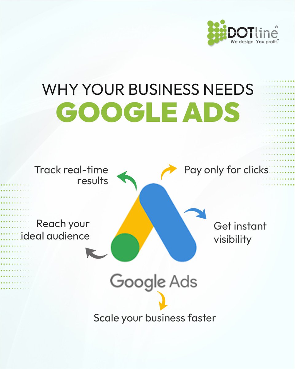 dotlineweb's tweet image. Why Your Business Needs Google Ads!
In today’s digital world, getting noticed matters &amp;amp; Google Ads makes it happen instantly!
Let’s take your brand to the top of search results!
📞 Visit: dotline.in
#Dotline #GoogleAds