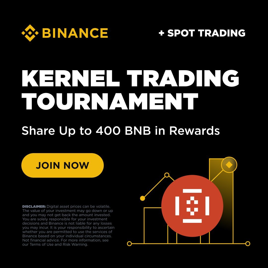 Join the @kernel_dao KERNEL Trading Tournament on Binance and grab a share  of the 400 BNB voucher pool. Start trading now 👉 https://t.co/p2cbFzdSCl