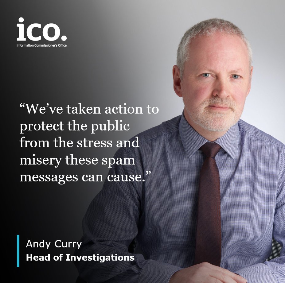 NEW: We’ve fined a sole trader £200,000 after an investigation into almost a million unlawful marketing texts. Our team uncovered the company hid their identity in messages in an attempt to mislead the public.