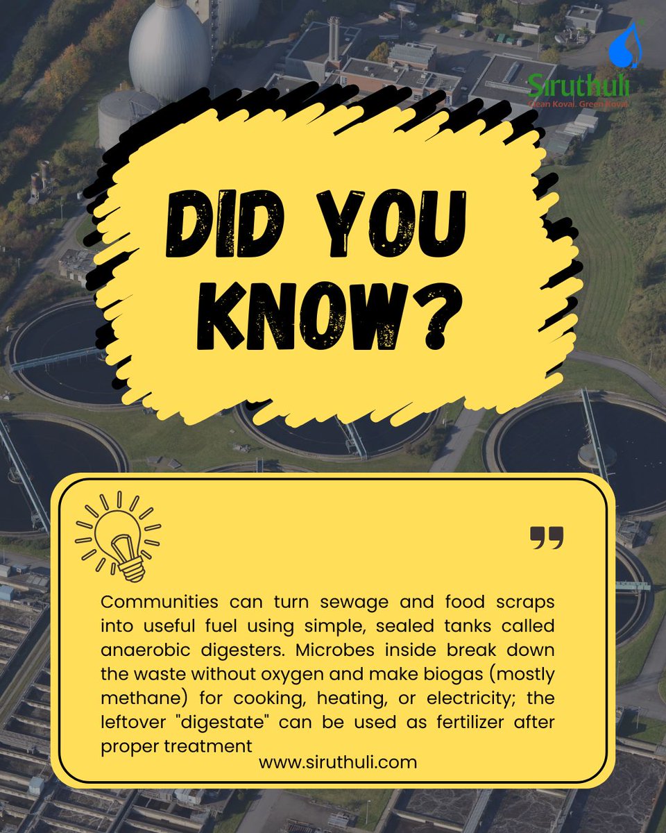 Tweetsiruthuli's tweet image. It’s a practical way to turn a community problem into clean energy and healthier neighborhoods.

#wastemanagement #sewage #bettercommunity #anerobicdigestion #biogas