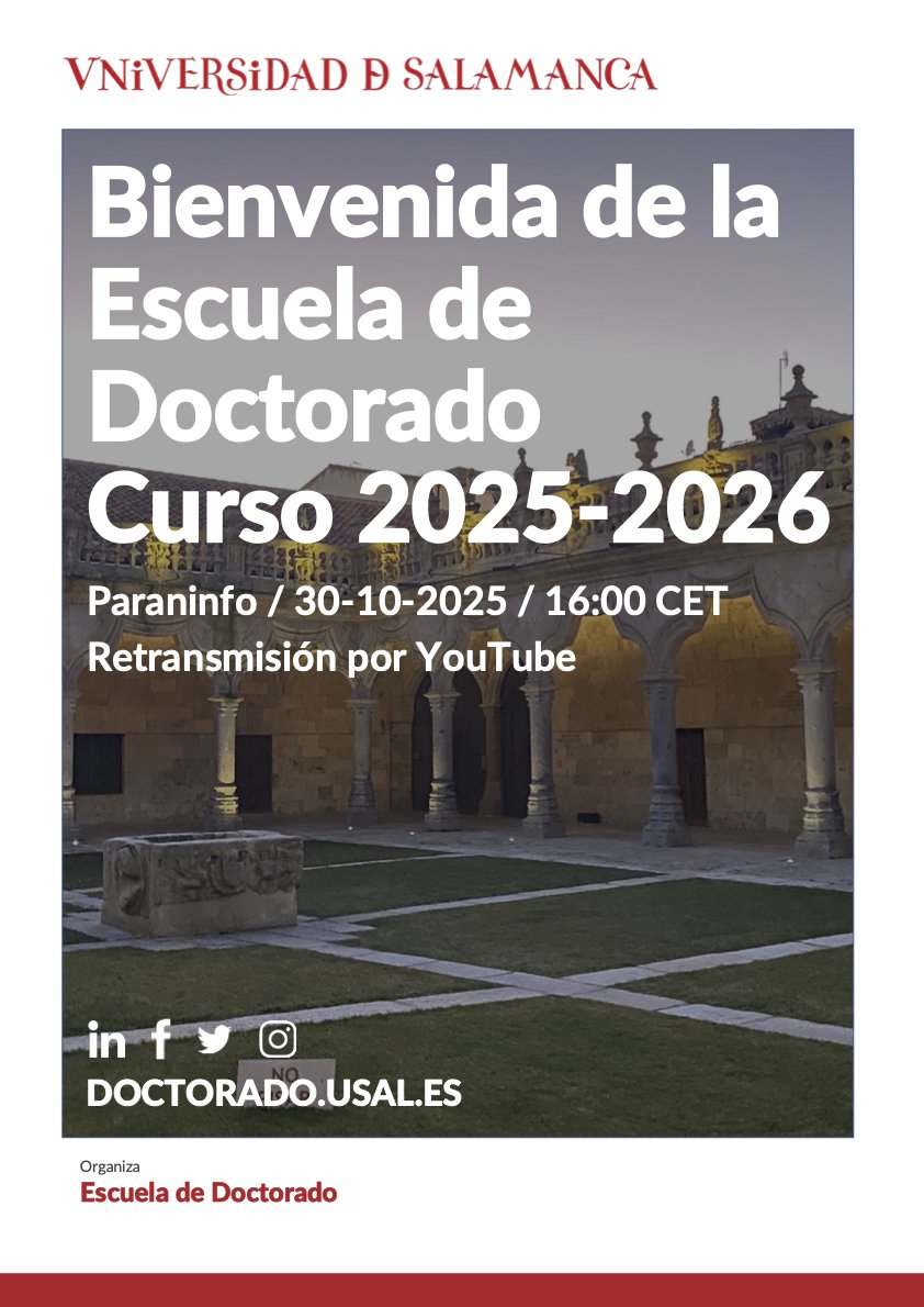 🎓 La USAL da la bienvenida al nuevo curso de #Doctorado 💡

El vicerrector de Investigación y director de la Escuela de Doctorado presidirá el acto de acogida a los nuevos doctorandos y doctorandas de los 44 programas de la USAL.

Un encuentro para reforzar el compromiso con la