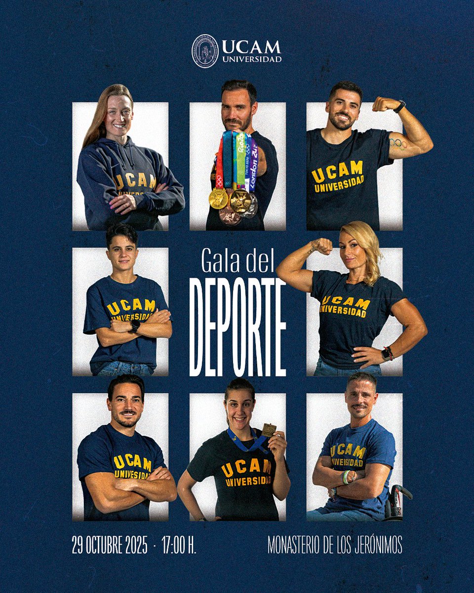 🏅 La Gala del Deporte UCAM será un evento inolvidable con la presencia de nuestros grandes deportistas 

📢 Celebraremos los grandes éxitos de nuestros clubes y deportistas 🥇

📅 HOY · 17:00 h
📍 Monasterio de Los Jerónimos

ℹ️ eventos.ucam.edu/142807/detail/…