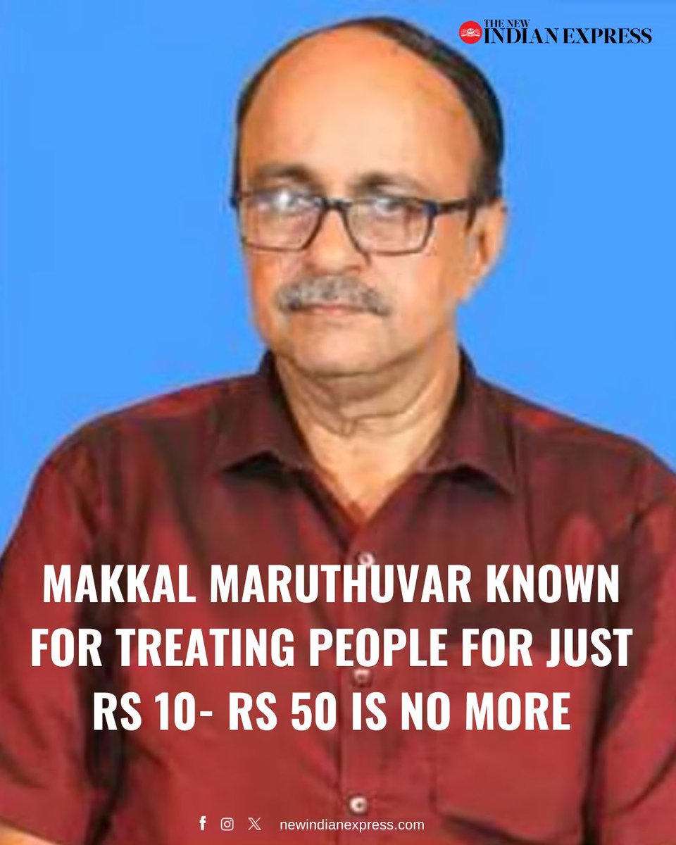 Dr G Rajasekar, popularly called as Makkal Maruthuvar (People’s Doctor) died due to cardiac arrest at his home in Tamil Nadu.

He spent several decades treating people for just Rs 10- Rs 50, and giving medicines free of cost. Locals recalled that he covered the nook and cranny of