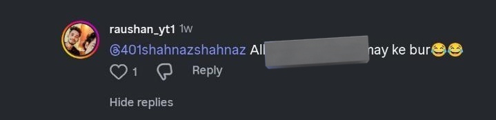 <a href="/LakhisaraiP/">Lakhisarai Police</a> <a href="/bihar_police/">Bihar Police</a> लखीसराय,बिहार का रहना वाला रौशन , इंस्टाग्राम में अल्लाह को लेकर आपत्तिजनक टिप्पणी कर रहा था जब बोला गया कमेंट हटा लिया जाए तो ये व्हाट्सएप में भी हमारे अल्लाह को गाली दिया । ये बर्दाश्त के बाहर है अगर इसके साथ कोई दूर व्यवहार होता है तो जिम्मेदार कौन?