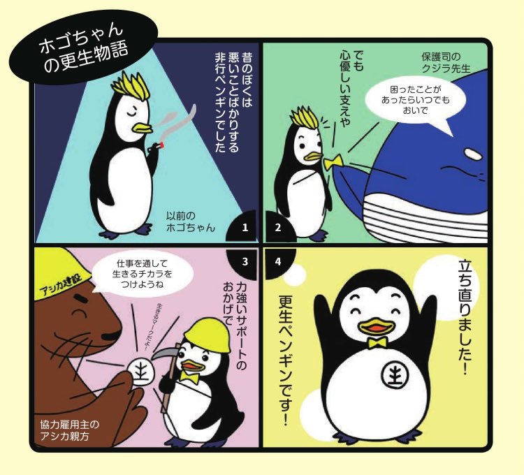 更生ペンギンのホゴくんとサラちゃんの好きなポイント
更生させる方じゃなくて更生した側ってところ 