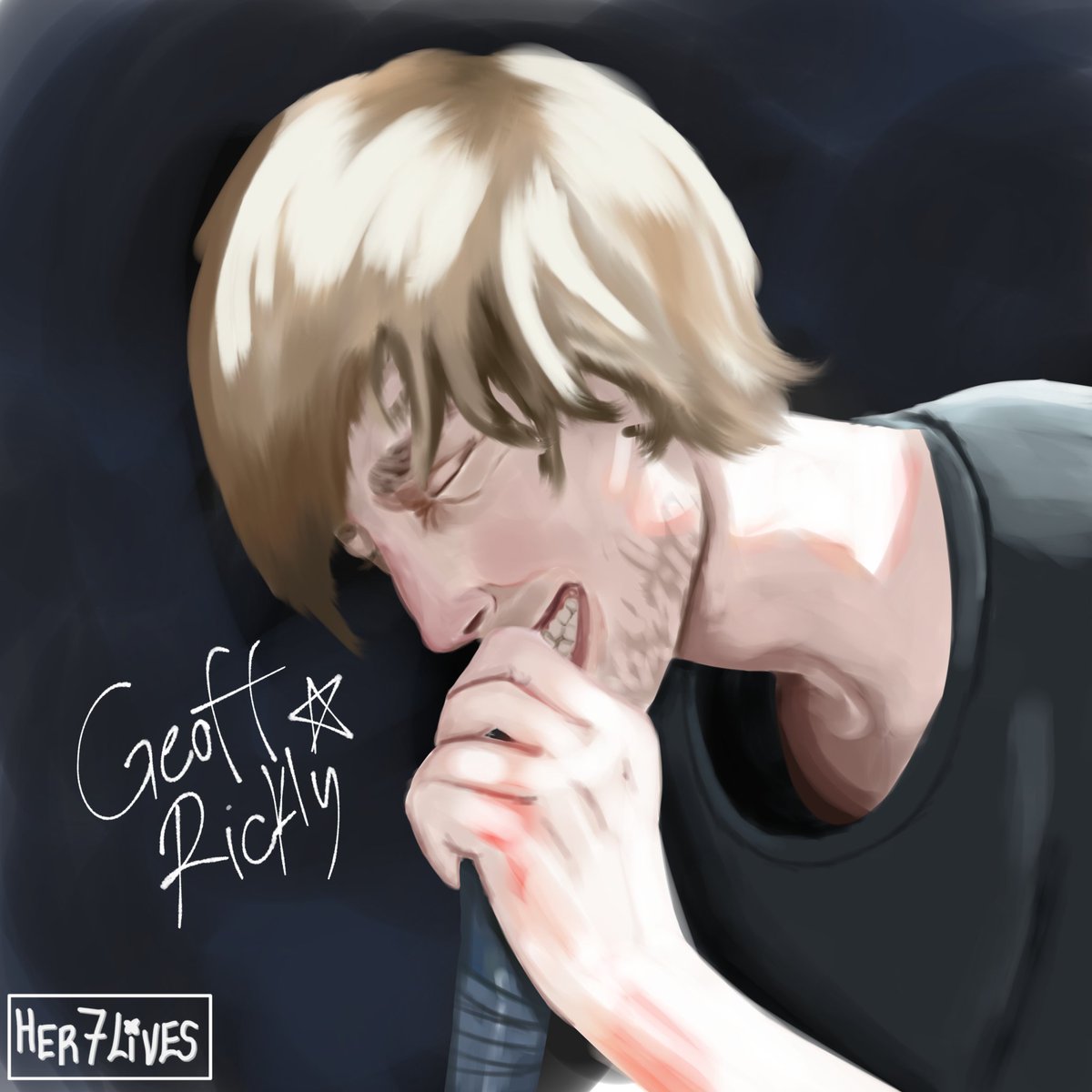 hersevenlives's tweet photo. geoff rickly of @thursdayband 🎤

#geoffrickly #thursdayband #fanart https://t.co/9X92Mw5aQC