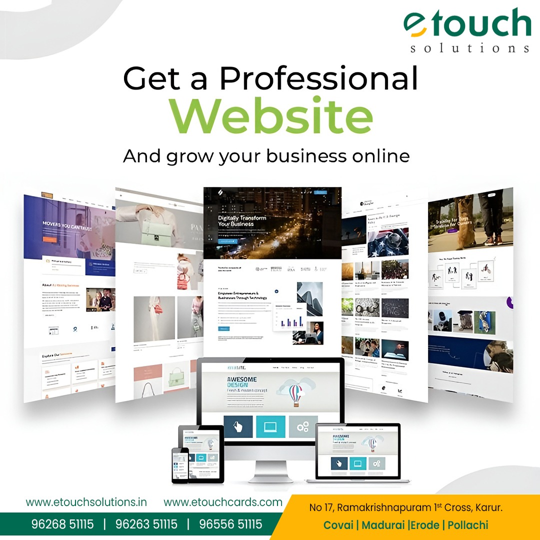 EtouchS89870's tweet image. 🌐 Build Your Digital Presence with a Stunning Website!
Transform your business online with Etouch Solutions — creative designs, expert development, and real results. 🚀   

#EtouchSolutions #WebDesignExperts #DigitalGrowth