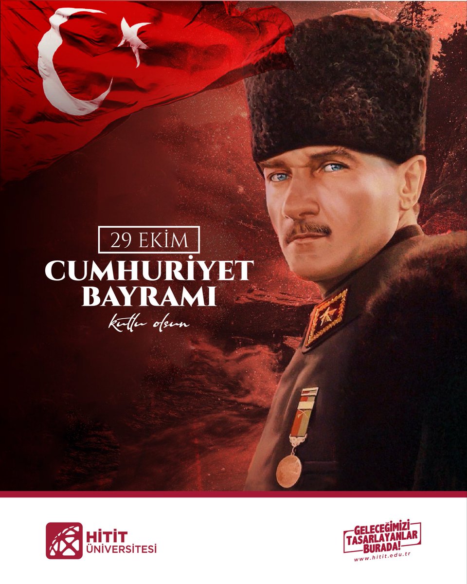 Bugün en büyük bayramdır!🇹🇷

29 Ekim Cumhuriyet Bayramımız kutlu olsun!🇹🇷

Başta Cumhuriyetimizin kurucusu Gazi Mustafa Kemal Atatürk ve silah arkadaşları olmak üzere tüm şehit ve gazilerimizi rahmet ve şükranla anıyoruz.

#HititÜniversitesi <a href="/ProfAliOzturk/">Ali Osman Öztürk</a>