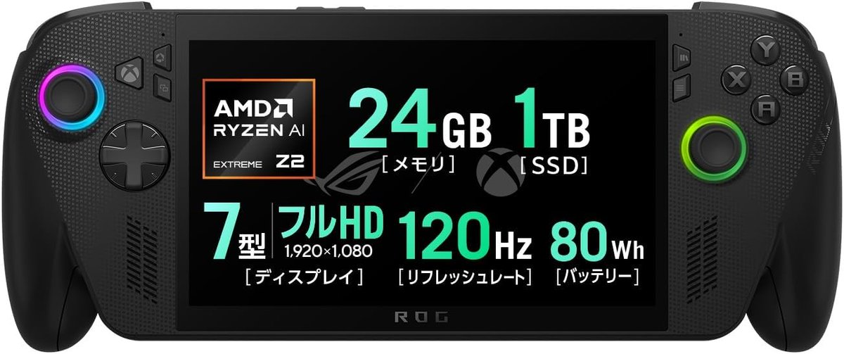kesogo's tweet image. ROG XBOX AllyXを買ってSSDを4TBに入れ替えてみた(UMPC) plaza.rakuten.co.jp/mojali/diary/2… #r_blog 
#xbox #ROGXboxAllyX #ゲーミングPC #asus