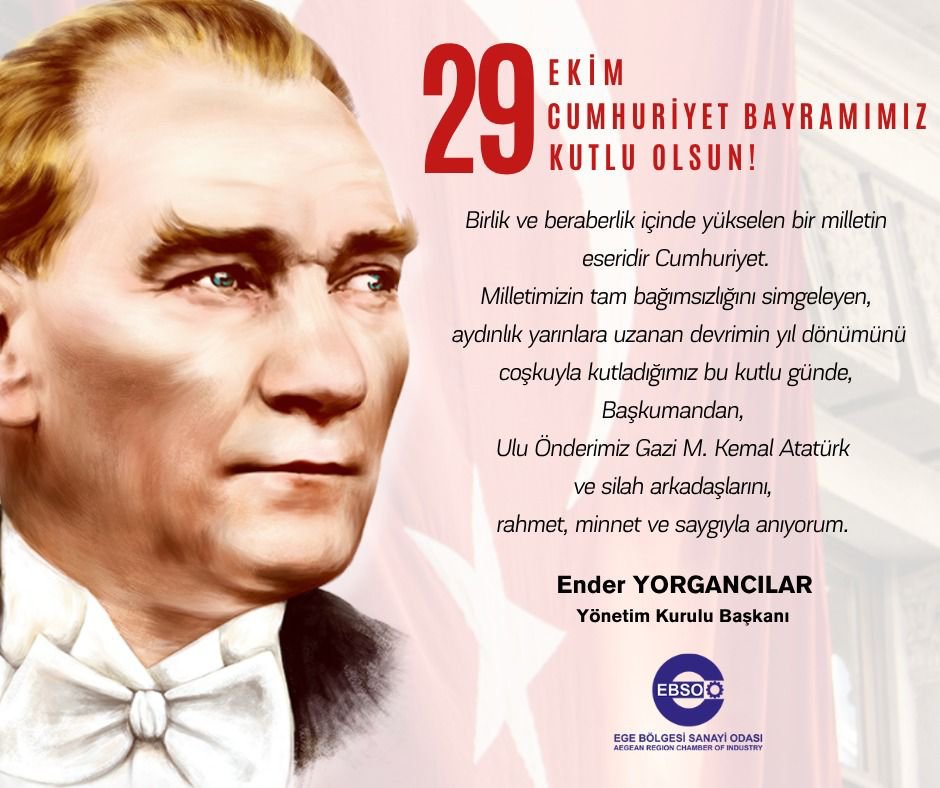 Birlik ve beraberlik içinde yükselen bir milletin eseridir Cumhuriyet. 🇹🇷

Cumhuriyetimizin 102. yıl dönümünü, büyük bir gurur, derin bir minnet ve sarsılmaz bir inançla kutlarken başta Ebedi Başkomutanımız ve Cumhuriyetimizin kurucusu Gazi Mustafa Kemal Atatürk olmak üzere, bu