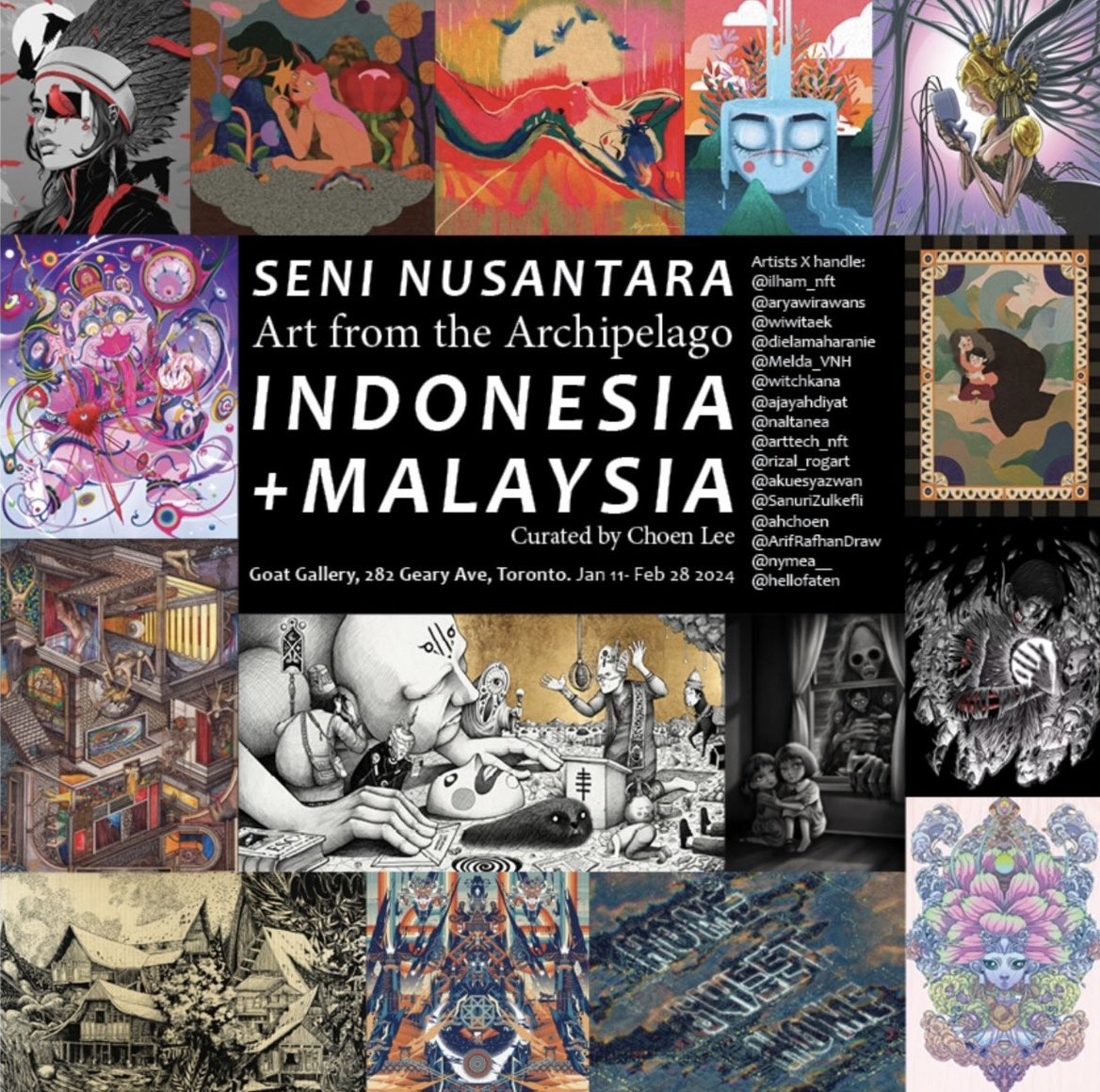 Featuring 16 artists from Indonesia and Malaysia, the curation is about the psyche of the archipelago - shared traditions, past history and civilizations, of deities and ghosts, magic and superstitions juxtaposed with technological advances, and dreams of alternate worlds.