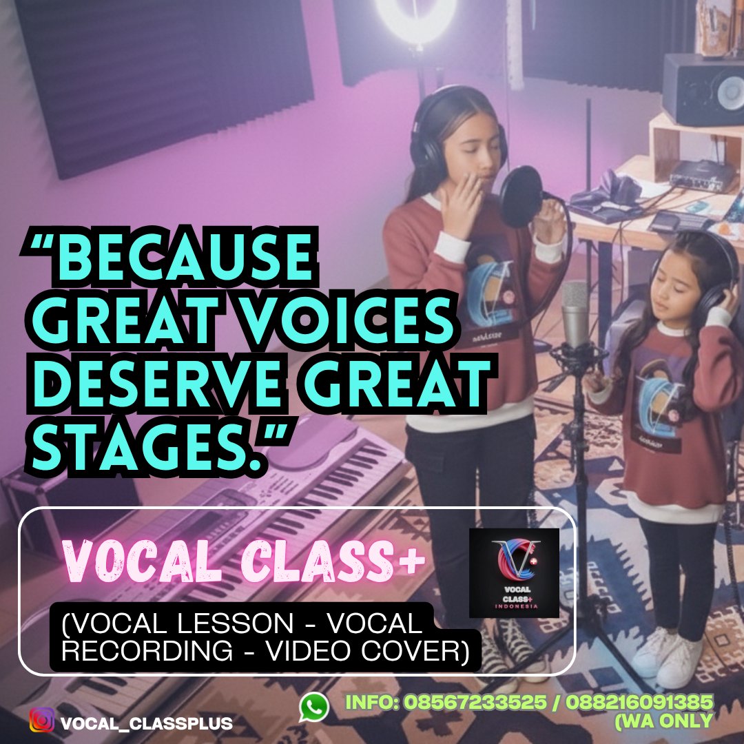 VocalClass_ID's tweet photo. #vokal #promo #kursus #jabodetabek #PromoGuncang #coversong #COVERGIRL #musikindonesia #belajar #nyanyi #viral2025 #fypシviral #Depok #cibinong #cibubur #jabar #vokalis #penyanyi #lagu #rekaman #TrendingNow #TrendingNews #vocal #anaksma #AnakSMP https://t.co/5tNjjrFarB