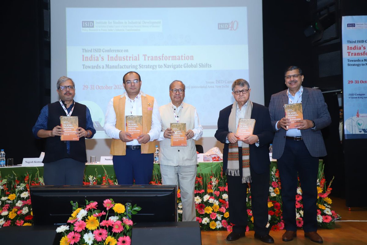 Book Launch: FDI, MSMEs, Digitalization and Green Industrialization: Challenges, Opportunities and Policy Lessons for India, (Springer for ISID) <a href="/nageshkum/">Nagesh Kumar, PhD</a> #3rdISIDNC #ISIDat40