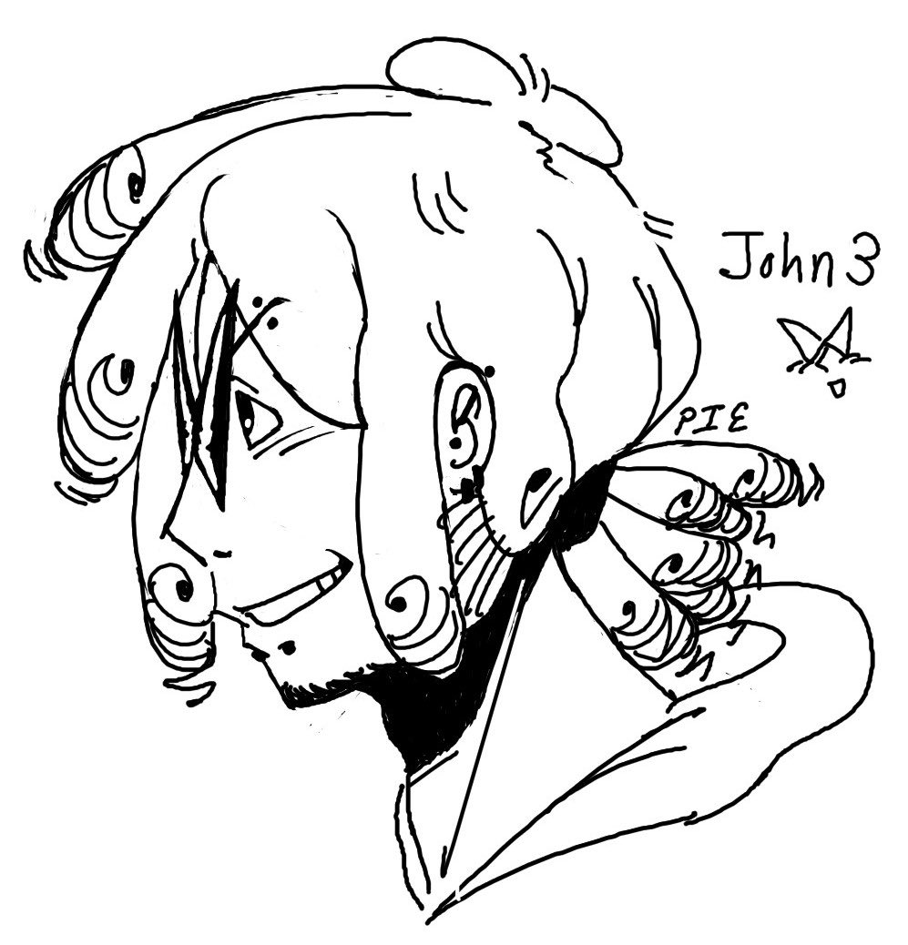 keycardpie's tweet image. Putting my drawing tablet to good use
Im not good at side profiles💔
#john3 #ocfanart