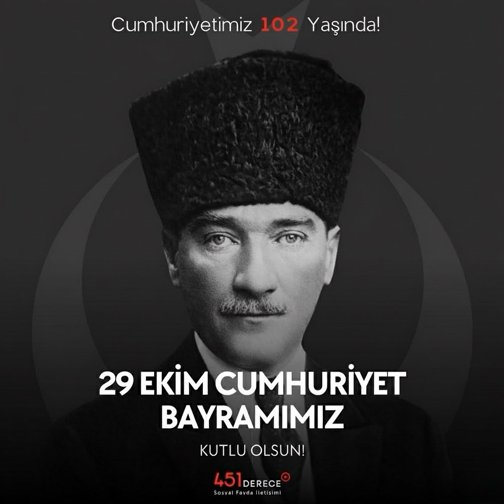 451Derece's tweet photo. 29 Ekim Cumhuriyet Bayramımız Kutlu
Olsun! 🇹🇷 https://t.co/meigGQR09X