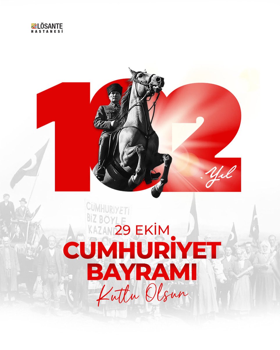 🇹🇷 

Ulu Önder Mustafa Kemal ATATÜRK’ün 
kurduğu Cumhuriyetimizin 
102. yılı kutlu olsun!

#29ekimcumhuriyetbayramımızkutluolsun