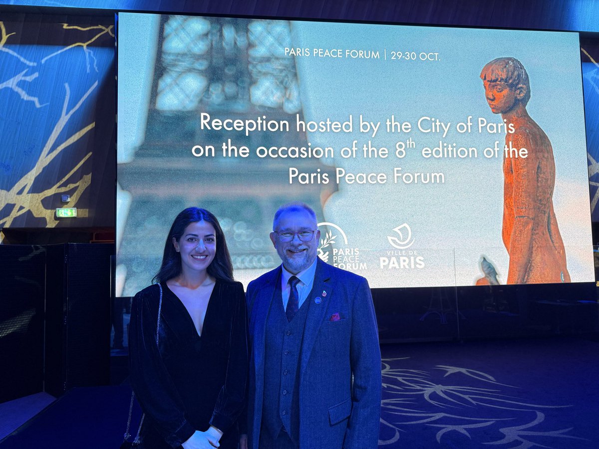 saltwatersteve's tweet image. Here with colleague Pegah to represent @seabed2030 at the 2025 @ParisPeaceForum - if you’re attending come find us at our booth or listen to session at 1045 in Marine Museum 
#hydrospatial