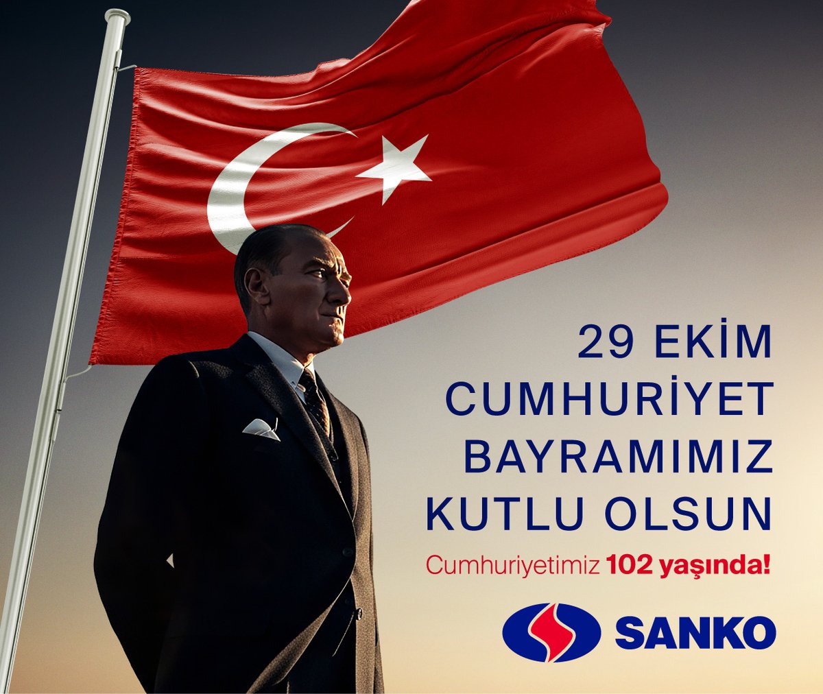 🇹🇷Cumhuriyetin ilanının 102. yıl dönümünde; Cumhuriyetimizin kurucusu Gazi Mustafa Kemal Atatürk ve silah arkadaşları başta olmak üzere tüm şehit ve gazilerimizi rahmet, minnet ve saygıyla anıyoruz.
29 Ekim Cumhuriyet Bayramımız kutlu olsun.