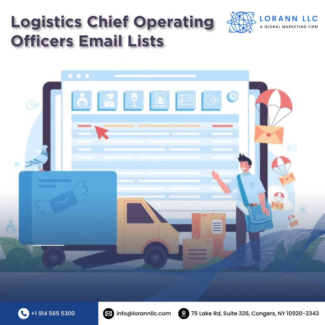 lorannllc1996's tweet photo. Reach top decision-makers in logistics with our Logistics Chief Operating Officers Email List. Boost your outreach, enhance partnerships, and drive smarter business growth.
#LogisticsCOO #COOEmailList #LogisticsLeaders #B2BMarketing #LogisticsIndustry #MarketingData #LorannLLC https://t.co/05SGCgS97Y