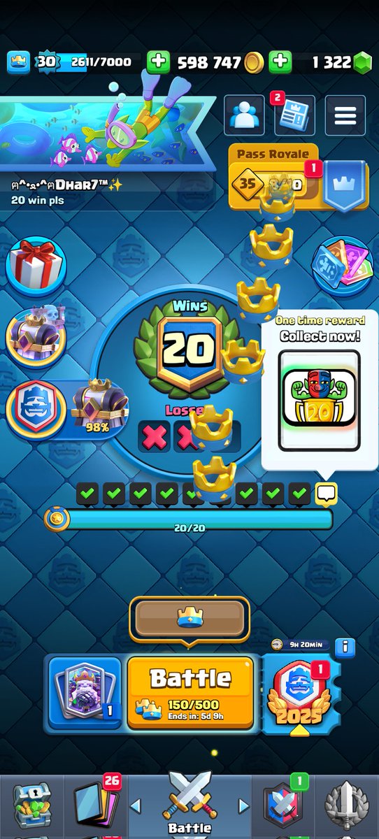 dhaaaar7's tweet image. First from Maldives to get 20 wins this year after a couple of years break but couldn&apos;t get on main account unfortunately 😶‍🌫️