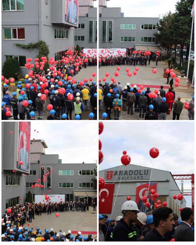 Tersanemizde düzenlediğimiz törenle Cumhuriyetimizin 102. yılını değerli çalışanlarımızla birlikte kutladık! 🇹🇷

#anadolushipyard #anadolutersanesi #Cumhuriyet102yaşında #29ekim1923