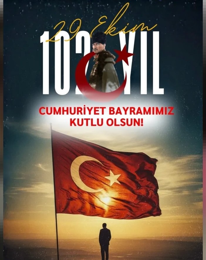 29 Ekim Cumhuriyet Bayramımız kutlu olsun