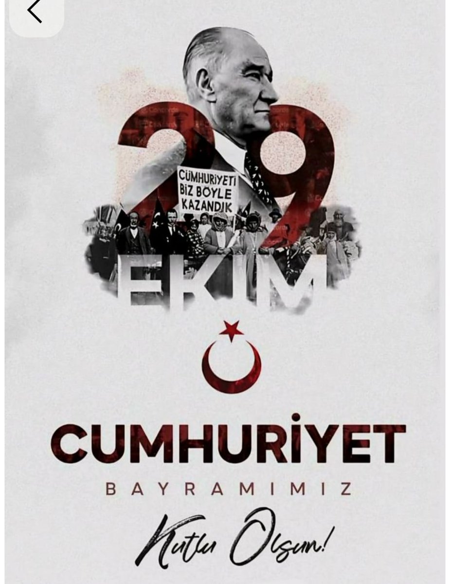 Gâzi Mustafa Kemâl Atatürk'le birlikte kanları ve canları ile yazdıkları eşsiz hikâyeyi Cumhuriyetle zafere kavuşturan kahramanlarımızı sevgi, saygı ve rahmetle yâd edip azîz ruhlarına Fatiha'lar gönderiyoruz.

Cumhuriyet Bayramımız kutlu olsun.
#cumhuriyetimiz102yaşında