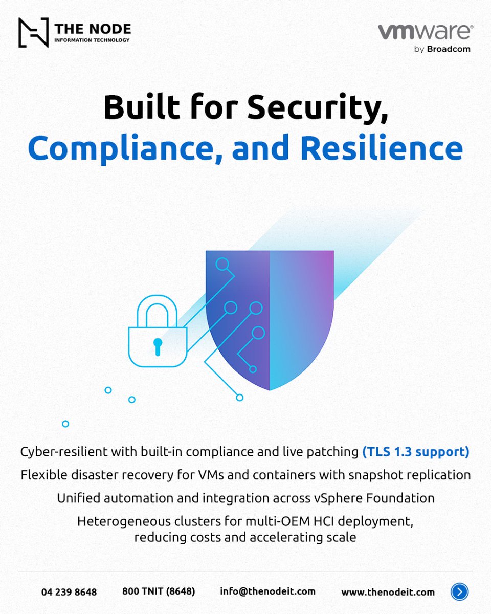 thenodeit's tweet photo. VMware vSphere Foundation is your gateway to efficient and scalable virtualization solutions.Experience unparalleled flexibility and control over your IT environment.

Contact us at:
Toll-Free: 800-TNIT (800 8648)
📧 info@thenodeit.com
🌐 https://t.co/bIoPfmAItr
@VMware 
#VMware https://t.co/KwBx4uCzsm