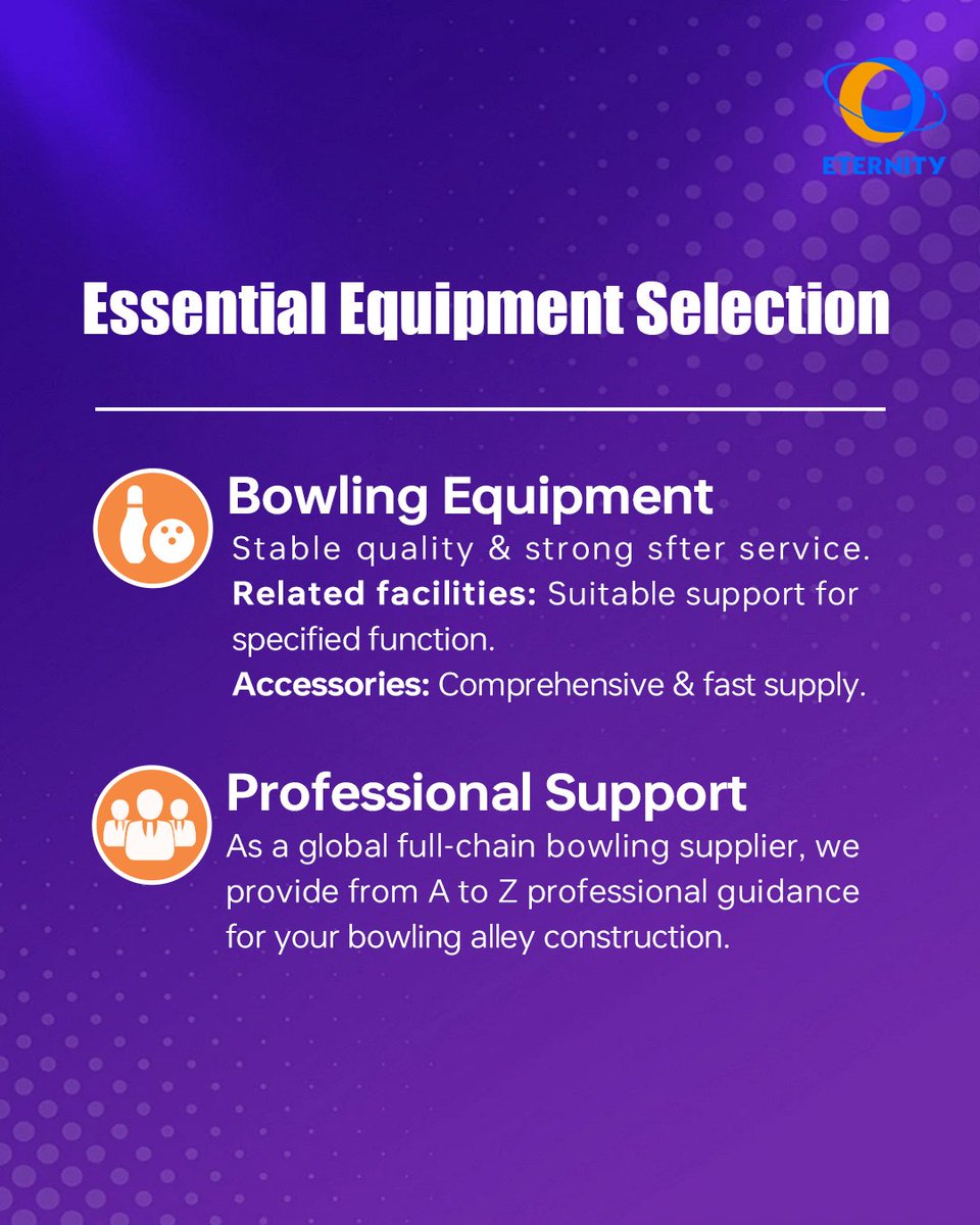 EternityBowl's tweet image. What are the key steps to opening a bowling alley?——III
Launch Your Bowling Alley Successfully!
Contact Us: +86 136 2238 5717
Learn more: eternitybowling.com/service/
#BowlingTech #BowlingAlleyUpgrade #StringPinsetter #BowlingMaintenance #LaneEquipment #BowlingCenterSolutions